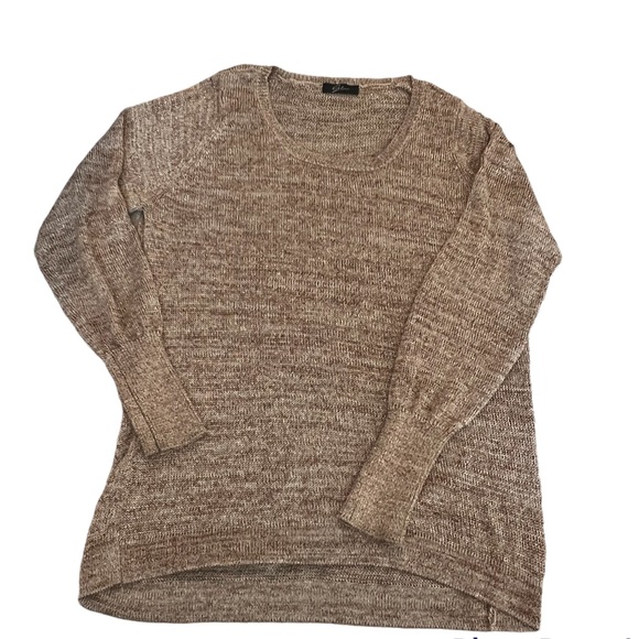 Cyrus Gold Metallic Crew Scoop Neck Sweater XL - Picture 2 of 8